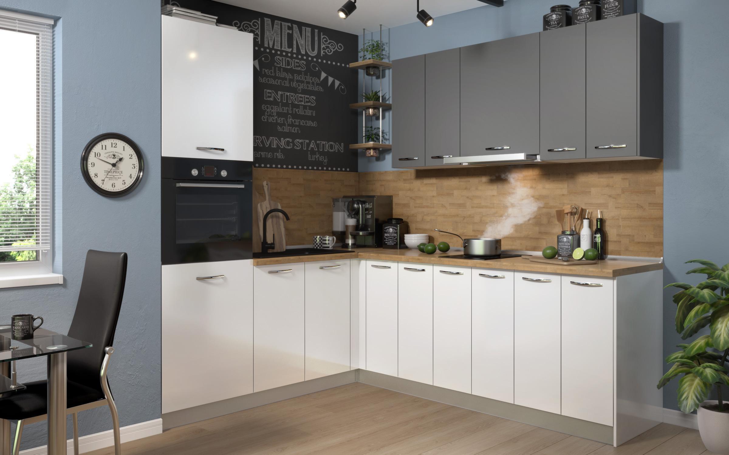 Dulap de bucatarie Dakota 04, alb lucios  3